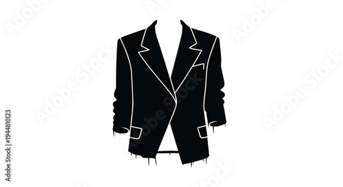 Vector illustration of a black business jacket