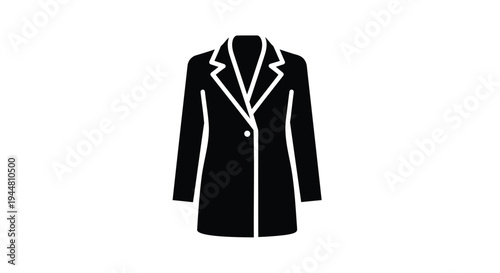 Vector black business suit jacket icon