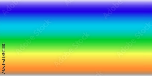Rainbow rgb gradient background, red, yellow, green, blue colored wallpaper vector. Electromagnetic spectrum. Sun light ultraviolet colors. Multicolored wavelength. Border with colorful gradient rainb