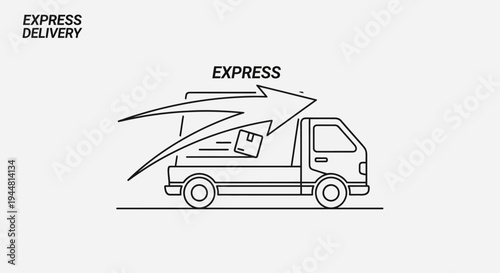 Express Delivery Truck Service Logistics.