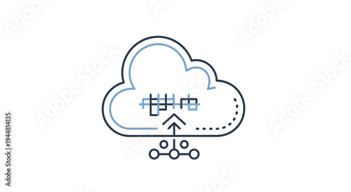 Cloud computing technology internet network.