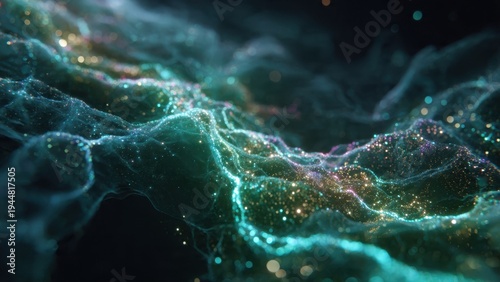Abstract Waves of Shimmering Luminous Particles
