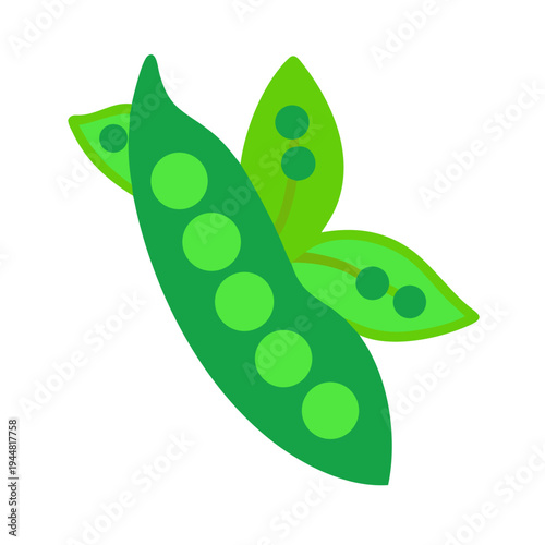 Stylized green peas graphic on black background for nature and health-focused designs