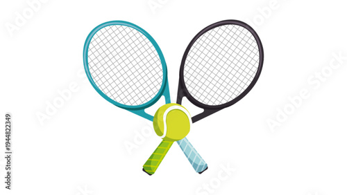 Tennis racket and ball