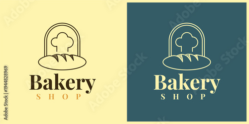 Bakery logo template design 