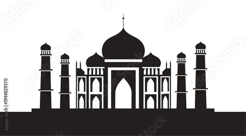 taj mahal vector illustration
