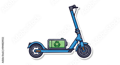 Electric scooter with eco-friendly battery