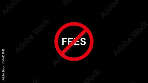 Free Download Red circle with line through white text on black background prohibition sign no symbol - GFXLoad