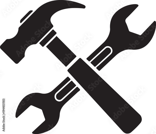 Hammer wrench isolated on transparent background