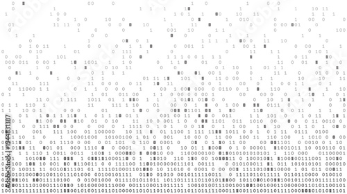 Asymmetric Binary Dissolve - Artistic Data Fragmentation and Grayscale Logic Stream