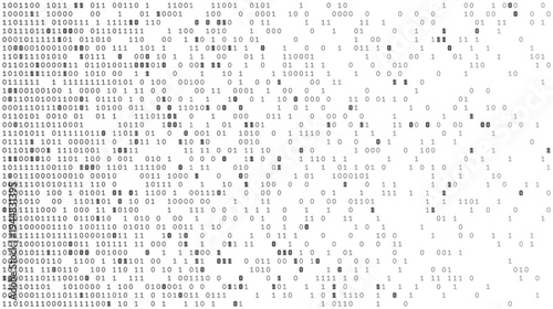 Monochrome Data Horizon - Artistic Binary Flow and Structured Logic Stream