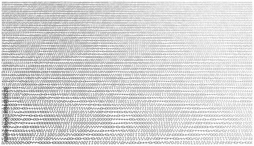 Cybernetic Horizon - Panoramic Perspective of Infinite Binary Logic and Data Flow