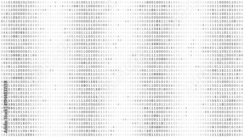 Monochrome Data Clusters - Minimalist Binary Grid with Shifting Tonal Density