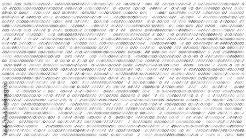 Structured Information Stream - Monochrome Binary Columns on High Contrast White