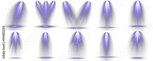 Bundle of lens flash abstract, illuminates darkness.