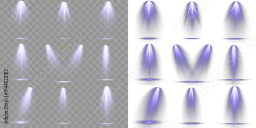 Group of lamp spot blue, disco club event.