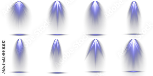 Collection of stage scene blue vivid, theatre decoration.