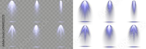 Collection of spotlight bright, illuminates darkness.