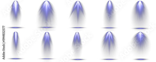 Collection of stage scene blue vivid, disco club event.