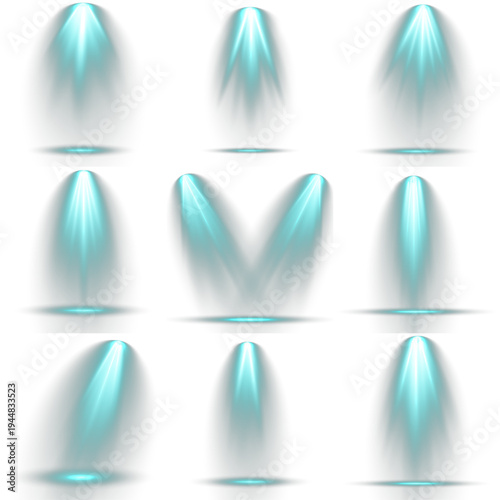 Collection of floodlight strong directional, for concert illumination.