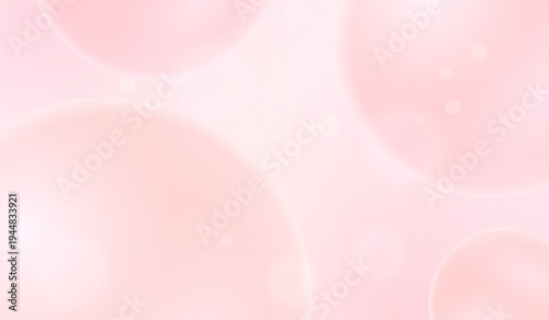 Gradient abstract background with flying bubbles in trendy pastel colors. Vector illustration.