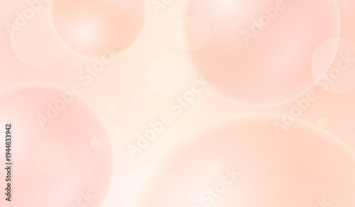 Gradient abstract background with flying bubbles in trendy pastel colors. Vector illustration.