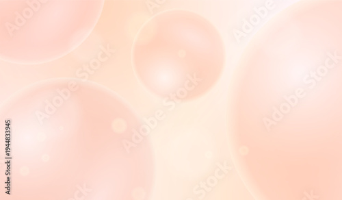 Gradient abstract background with flying bubbles in trendy pastel colors. Vector illustration.
