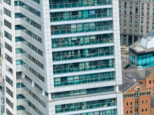 Valokuva Aerial drone view of Bridgewater Place and Leeds city centre skyline showing can