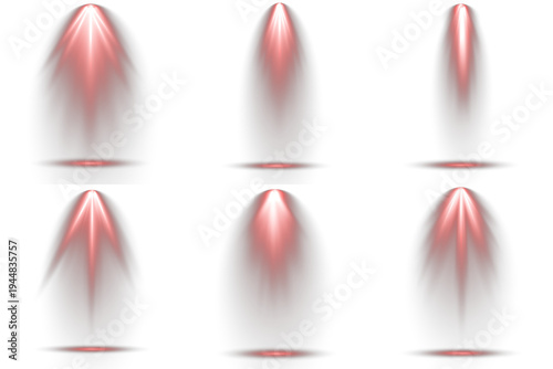 Collection of glowing ray strong directional, for concert illumination.