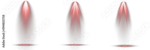 Group of floodlight realistic vivid, on transparent background.