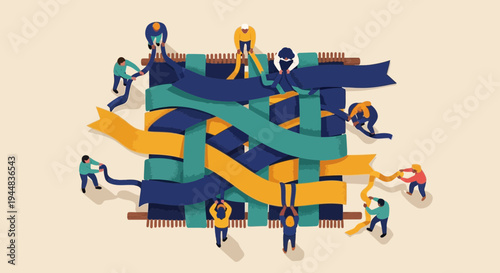 People Working Team Collaboration Effort.