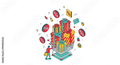 Person Interacting with Colorful 3D Books.