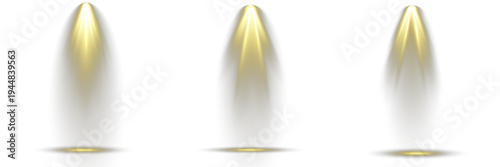 Bundle of lamp spot yellow, theatre decoration.