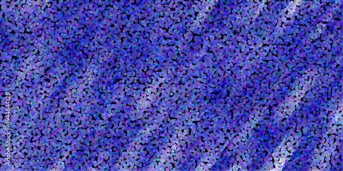 Abstract Pointillist Texture Background with Vibrant Blue and Purple Dotted Patterns and Subtle Light Streaks