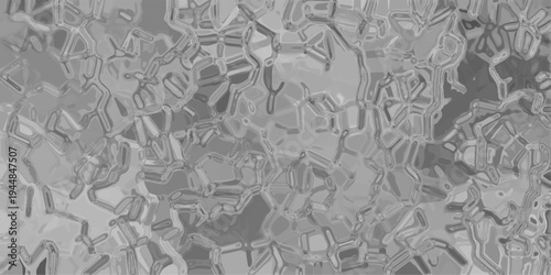 Detailed grayscale abstract pattern with a crystalline or geological texture, featuring interconnected polygonal shapes and subtle light reflections