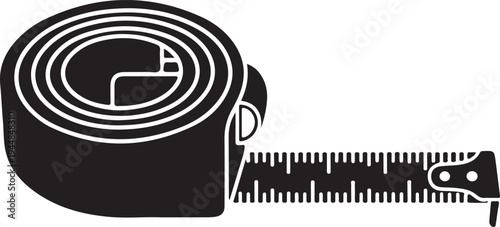 A person wearing a belt with a tape measure                amet as the centerpiece