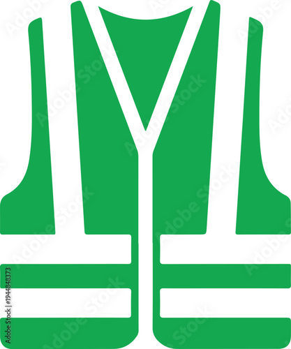 Green sleeveless shirt vector graphic in natural greens