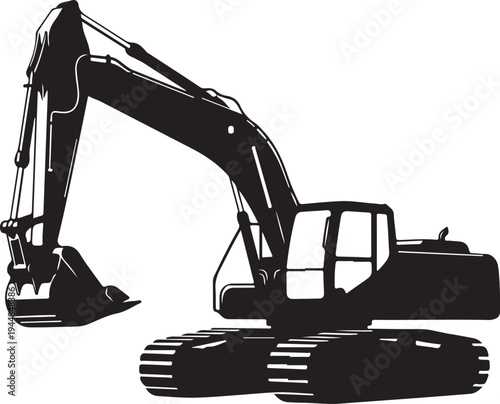 Excavator working on site