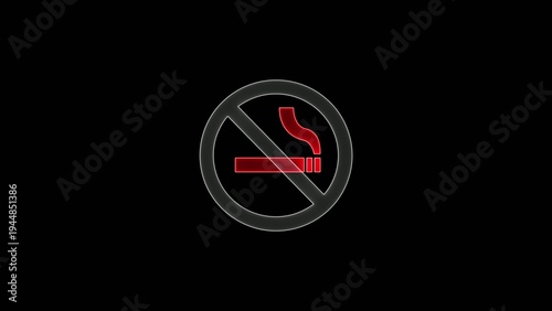Free Download Red no smoking sign with a bold cigarette on a dark Generate title without using the word 