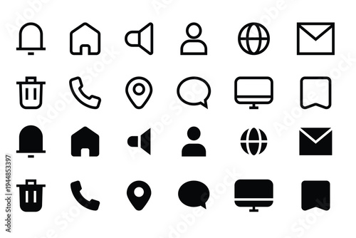 ui app interface icon set