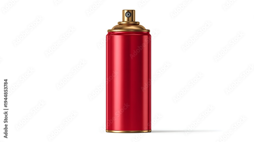 Obraz premium Red Spray Paint Can Isolated on White Background Studio Shot.