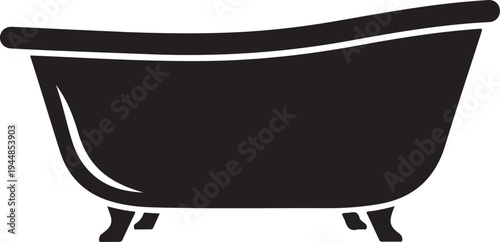 Isolated Bathtub Illustration for Bathroom Design Ideas