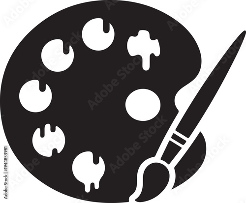 Paint palette or a riff on famous artists and emotional thinking in painting