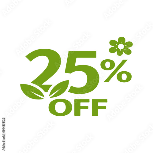 25% off spring vector
Vector percentage discount sale on a white background
