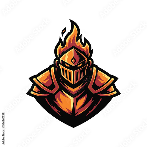 Illustration of a knights armor helmet.