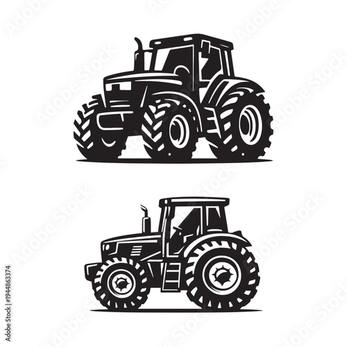 tractor isolated on white background