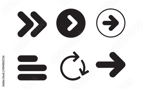 Collection Of Black Arrow Icons right