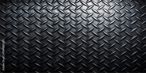 Industrial seamless diamond metal plate texture featuring a gray metallic steel grid pattern on a silver aluminum surface material for construction backdrop and industrial design wallpaper backgrounds