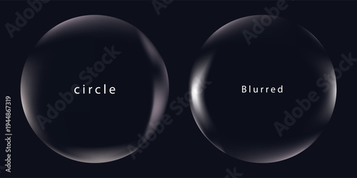 Abstract circle shapes with gradient isolated on black background. Vector set. Fluid vivid gradients for banners. Modern trendy design. Liquid shape. Colorful bright neon template. Dynamic soft color.