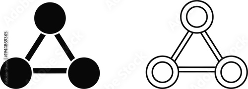 Molecular structure chemistry atomic model isolated on transparent background, Vector